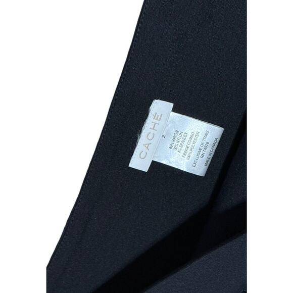 Vintage Cache Fringe Mini Skirt Size 2 XS Black Short Early 2000s Western Unique - Picture 4 of 4